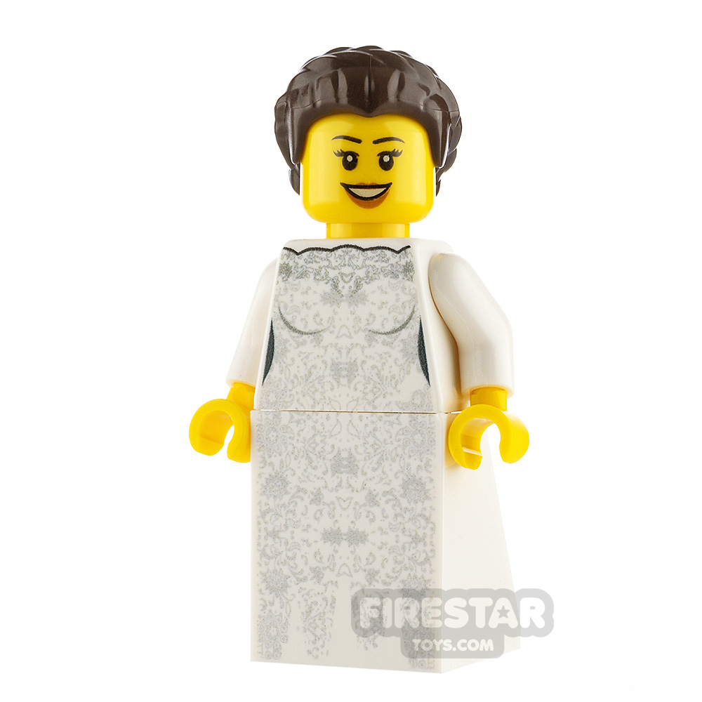 M634 Lego Wedding Bride & Groom Custom Minifigures with Marriage Gown Dress NEW